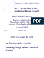 Study Designs: Cross-Sectional Studies, Ecologic Studies (And Confidence Intervals)