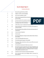 Key For Sample Paper II Key For Sample Paper II Key For Sample Paper II Key For Sample Paper II Key For Sample Paper II