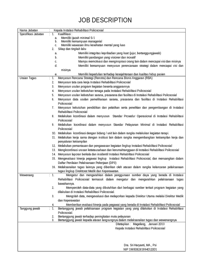 Job Description | PDF