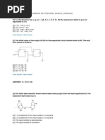 Digital Logic Test Questions for Interview