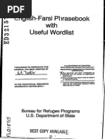 English Farsi Phrase Book With Useful Wordlist Baggage Mail