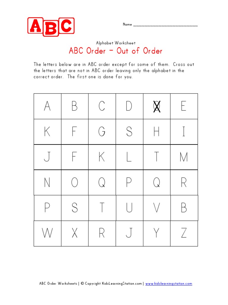 ABC Order Practice Capitals | PDF