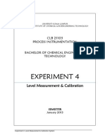 Experiment 4: Level Measurement & Calibration