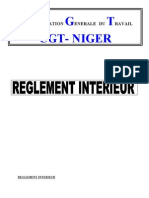 REGLEMENT INTERIEUR de La CGT-NIGER Après Le Congrès Du 25 Mars 2010