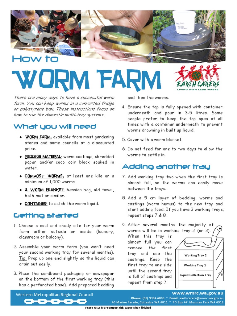 Factsheet - How To Worm Farm | PDF | Compost | Agriculture
