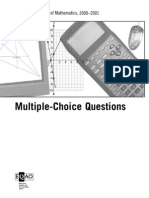 Multiple-Choice Questions: Grade 9 Assessment of Mathematics, 2000-2001