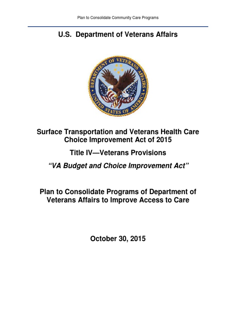 VA Community Care Report | PDF | Veterans Health Administration ...