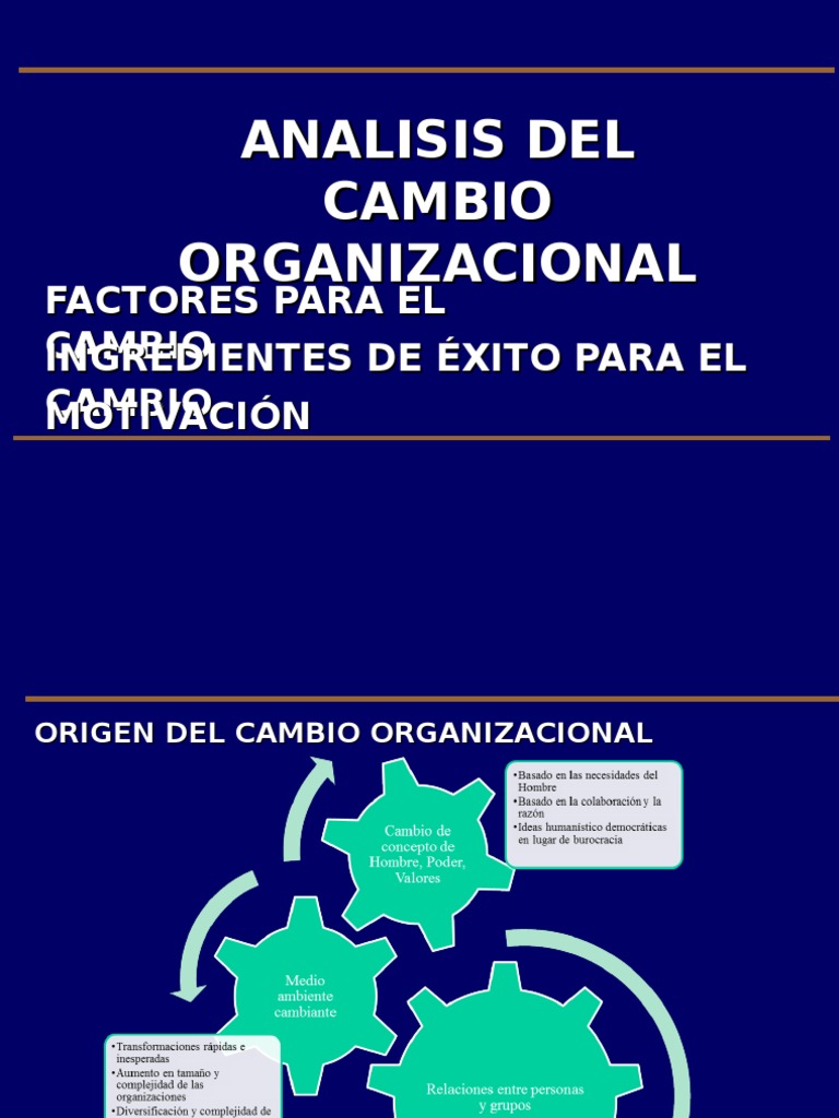 Analisis Del Cambio Organizacional | PDF | Motivación | Motivacional