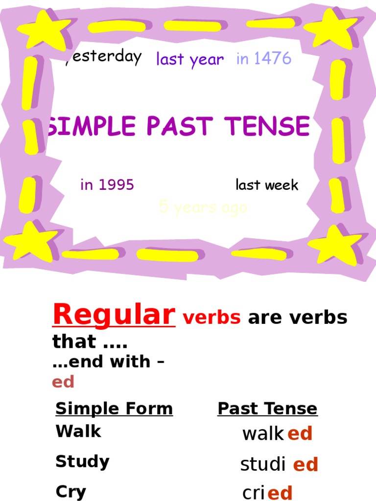 Simple Past Tense Overview and Exercises | PDF | Language Arts ...