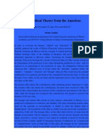 For A Critical Theory From The Americas