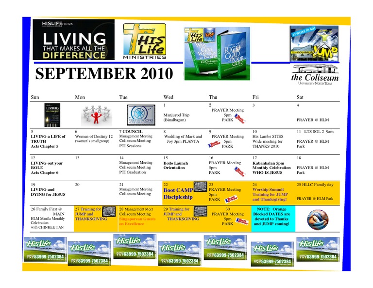 April 2010 Event Calendar | PDF