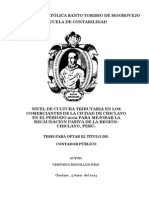 Nivel de Cultura Tributaria en Chiclayo PDF
