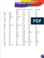 List of Irregular Verbs: Infinitive Past Simple Past Participle Infinitive Past Simple Past Participle