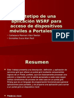 Prototipo de una aplicación WSRF para acceso de dispositivos móviles a Portales Grid.ppt