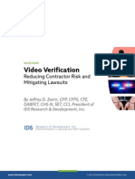White Paper: Video Verification Reducing Contractor Risk and Mitigating Lawsuits - Jeffrey Zwirn