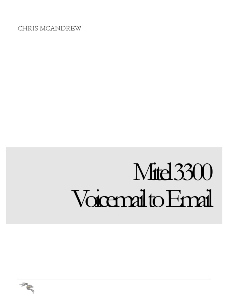 Voicemail To Email PDF Voicemail Email Address