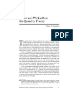Fisher and Wicksell On The Quantity Theory: Thomas M. Humphrey