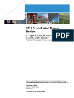 2011 Cost of Wind Energy Review: S. Tegen, E. Lantz, M. Hand, B. Maples, A. Smith, and P. Schwabe