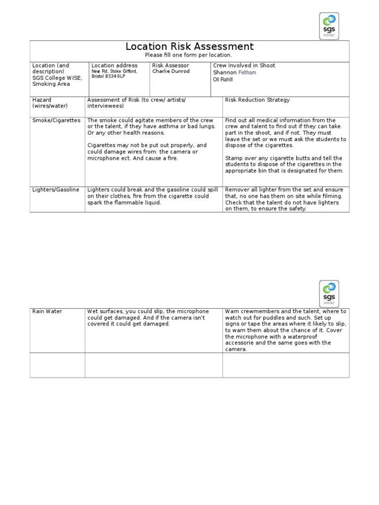 Location Risk Assessment PDF