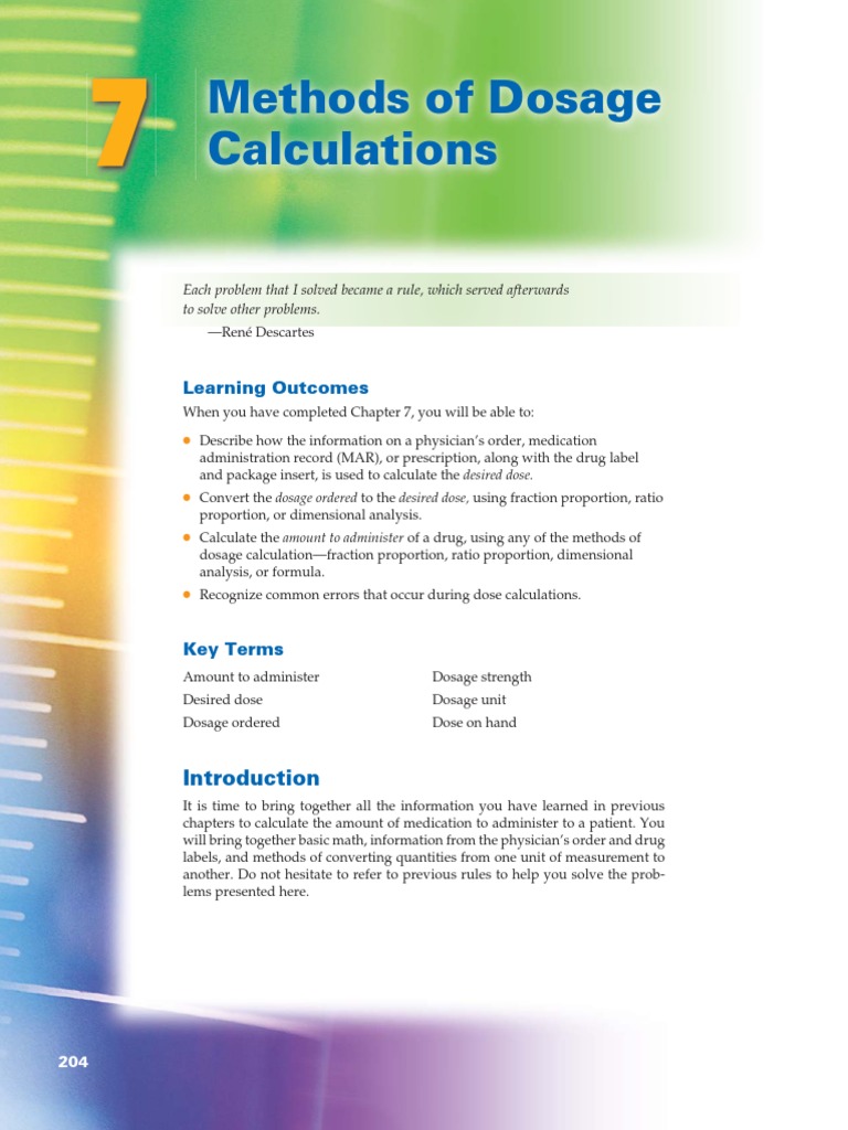 Medication Math | PDF | Dose (Biochemistry) | Chemistry