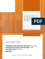 Ecuaciones en Diferencias de Primer Orden