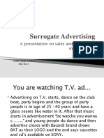 Surrogate Advertising: A Presentation On Sales and Advertising Management