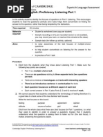 Cambridge English Proficiency (CPE) Listening Part 1