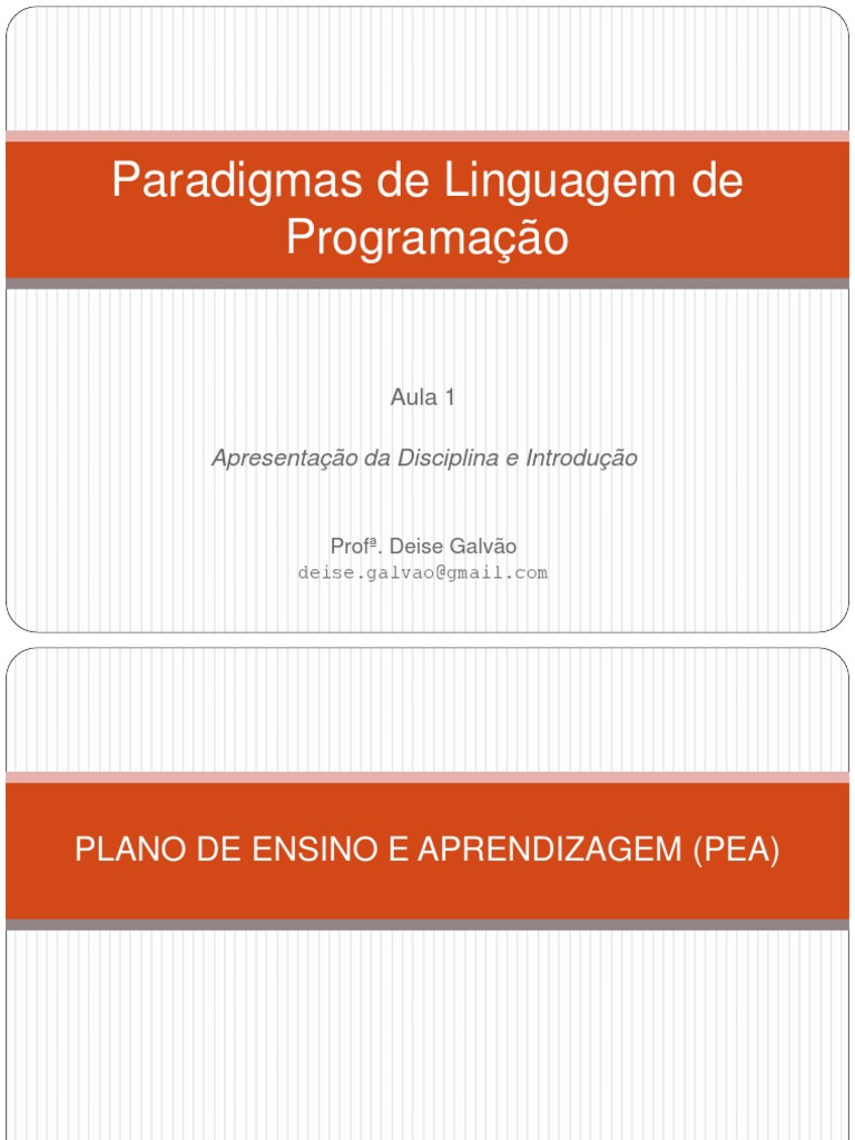 Introdução aos Paradigmas de Programação | PDF | Linguagem de ...