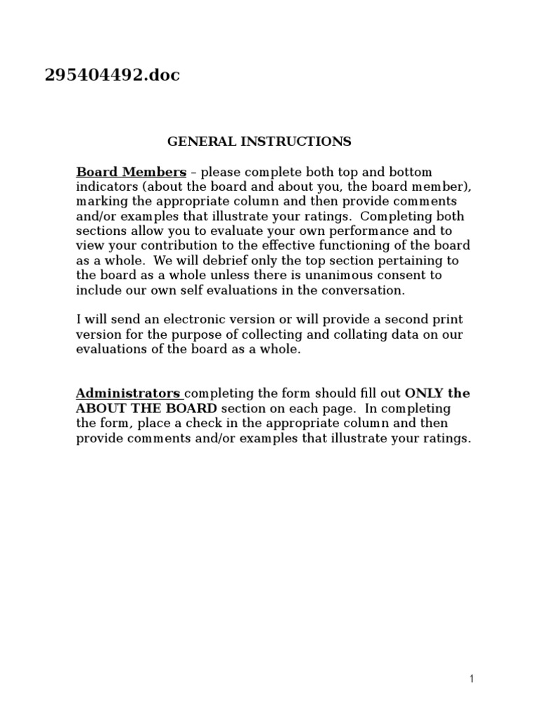 Board Member Evaluation Guidelines | PDF | Board Of Directors | Evaluation