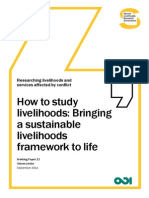 How To Study Livelihoods: Bringing A Sustainable Livelihoods Framework To Life.