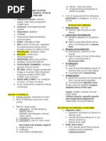 Notes On Sensory System