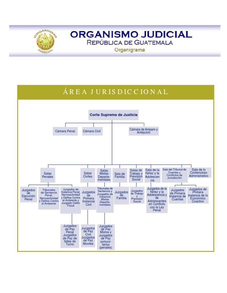 Estructura del Organismo Judicial de Guatemala | PDF | Jurisdicción ...