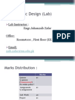 Digital Logic Design (Lab) : Lab Instructor: Engr - Jahanzaib Zafar Office: Room#100, First Floor (EE Block) Email