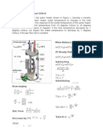 Mass Balance:: ρVC dT dt