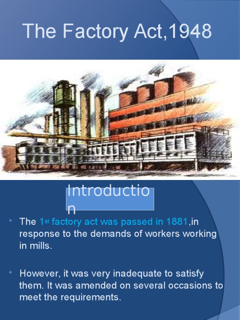 The Factory Act 1948 Overtime Working Time