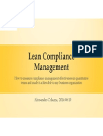 Lean Compliance Management