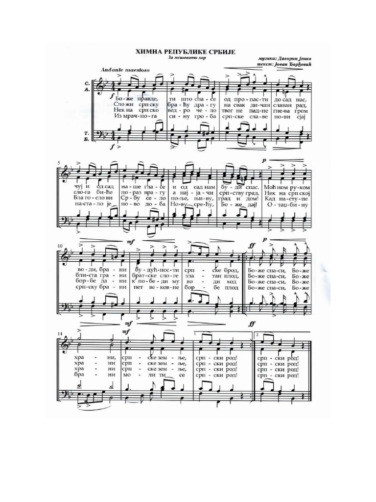 Himna Srbije Pdf