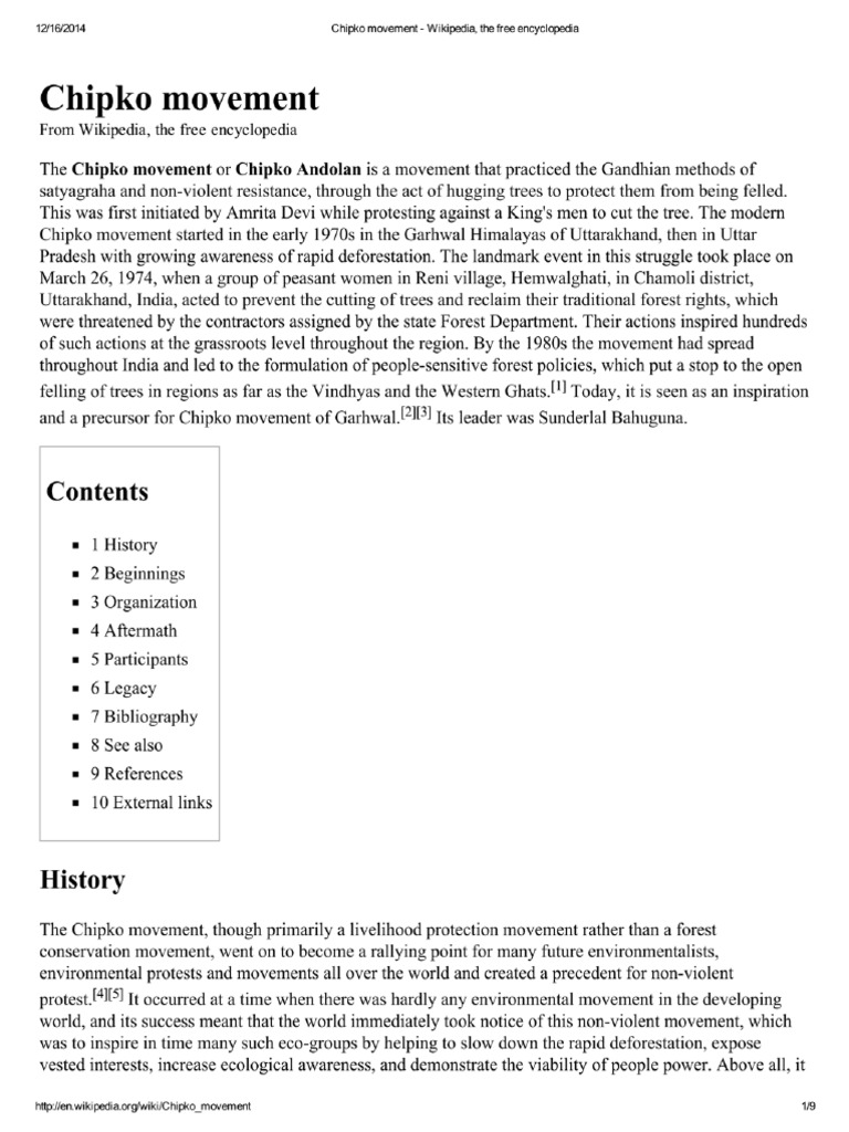Chipko Movement Wikipedia The Free Encyclopedia