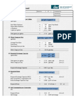 Design calculation sheet: gr/gal=Δ ppm/17.1