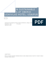 Report on sustainable practices at Oberoi Udaivilas Hotel