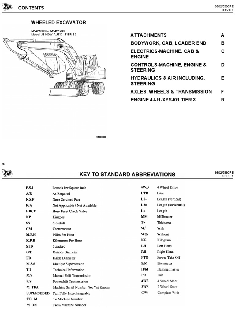 JCB Parts Catalogue Transmission (Mechanics) Truck