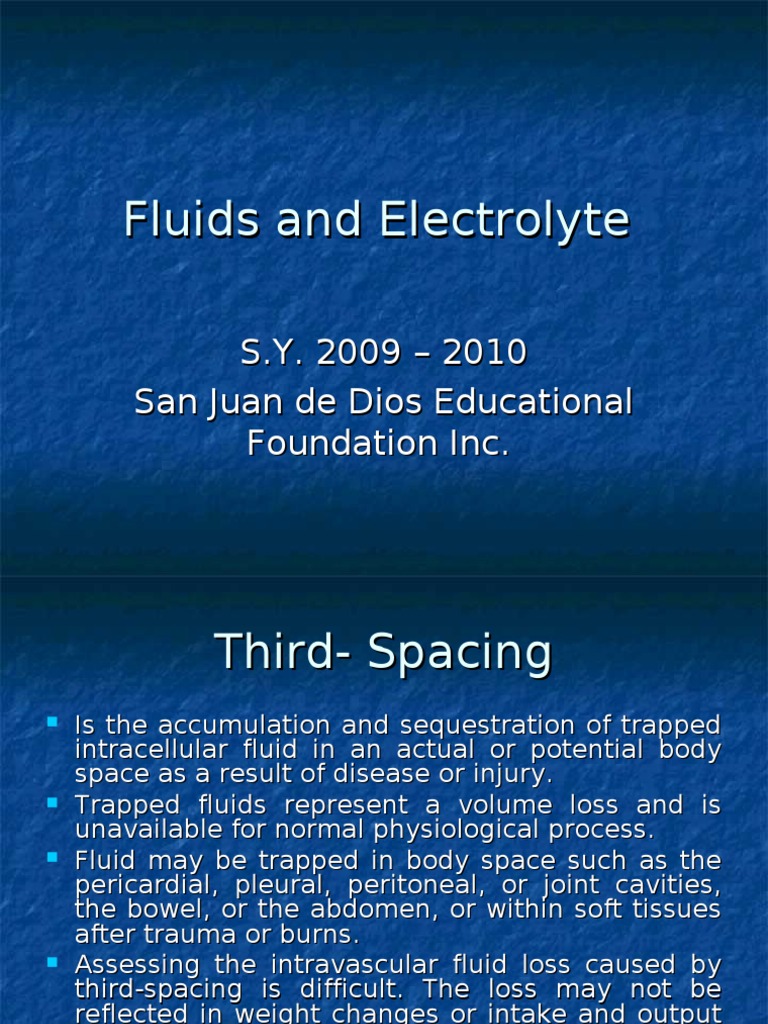 Fluid and Electrolyte Management Guide | PDF | Dehydration | Electrolyte