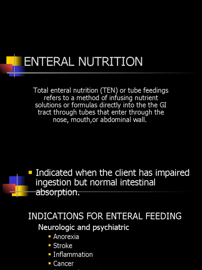Enteral and Parenteral Nutrition Indications | PDF | Gastrointestinal ...