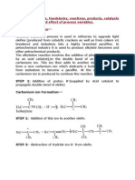 Alkylation Process, Feedstocks, Reactions, Products, Catalysts and Effect of Process Variables. Catalytic Alkylation