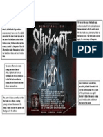 Slipknot Tour Poster Analysis