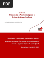 As Organizações e a Administração