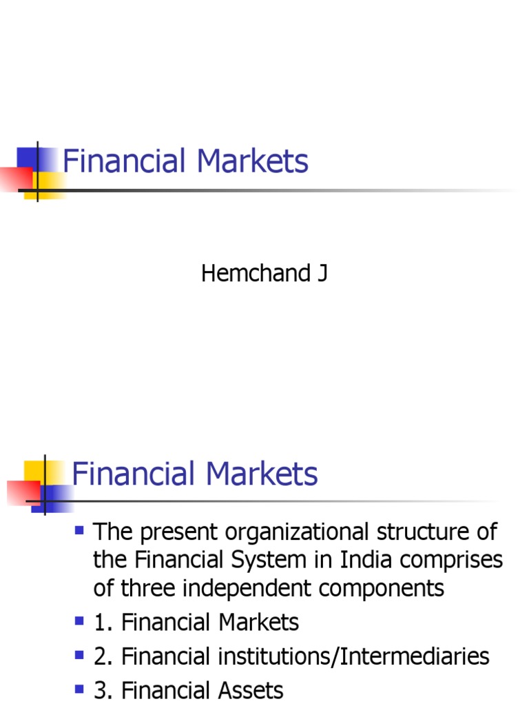 Overview of India's Financial Markets | PDF | Money Market | Securities ...