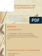 Ecopreneurship and Socialpreneurship
