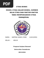 Download Tugas 2 Model Etika Dalam Bisnis Sumber Nilai Etika Dan Faktor-faktor Yang Mempengaruhi Etika Manajerial by kartika sandi utami SN290414262 doc pdf