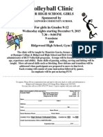 High SchoolVolleyball Clinic 2015